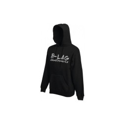 B-LAG Skateboards Hooded Sweater Black Grey Font