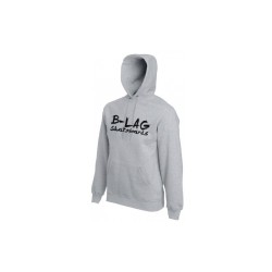 B-LAG Skateboards Hooded Sweater Grey Brush Font