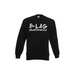 B-LAG Skateboards Sweater Black Brush Font