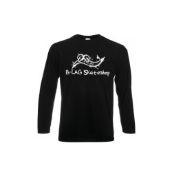 B-LAG Skateboards Longsleeve Black Shop Logo