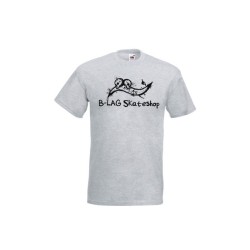 B-LAG Skateboards T-Shirt Shop Logo Grey