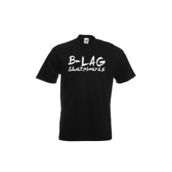 B-LAG Skateboards T-Shirt Brush Font Black