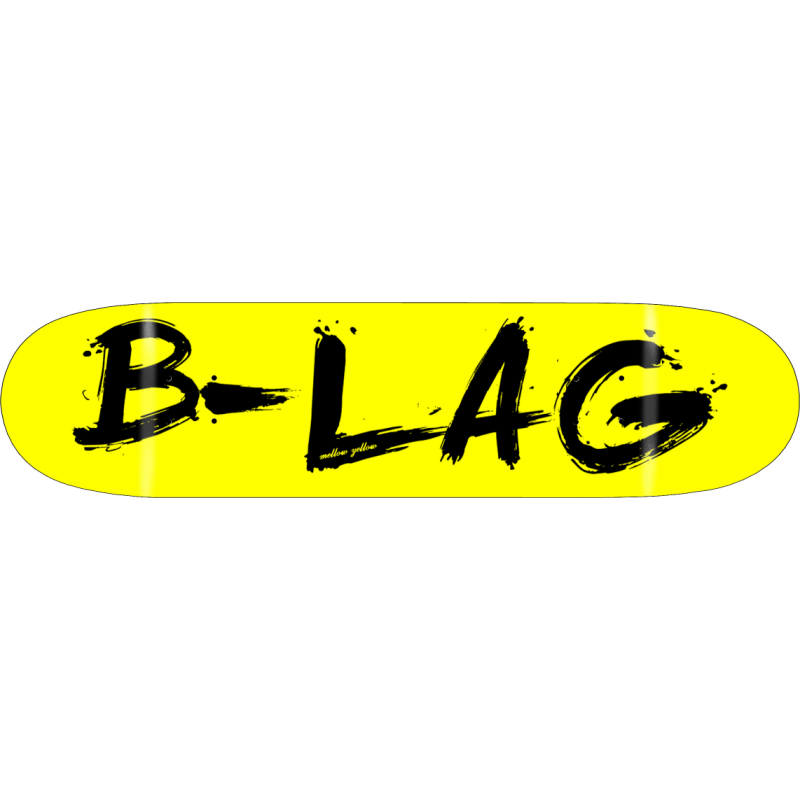 B-LAG Skateboards Deck 7.50"-8.75" Brush Yellow