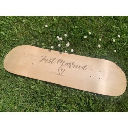 Just Married Skateboard Deck mit Laser Gravur