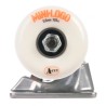 Mini Logo Truck Set 8.0 White A-Cut Wheels 101A Set of 2