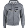 B-LAG Skateboards Full Zip Hooded Sweater Focused Grey