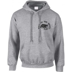 B-LAG Skateboards Hooded Sweater Skate Rat Small Chest Grey