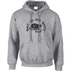 B-LAG Skateboards Hooded Sweater Skate Rat Big Grey