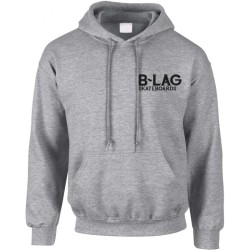 B-LAG Skateboards Hooded Sweater Small Letter Chest Grey