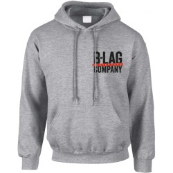 B-LAG Skateboards Hooded Sweater Company Logo Red Grey