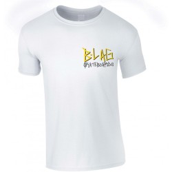 B-LAG Skateboards T-Shirt Doodle Chest White