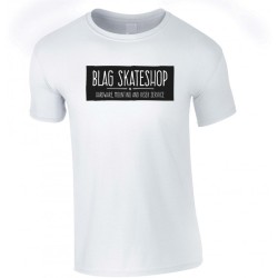 B-LAG Skateboards T-Shirt Shop Sign Big Dark White