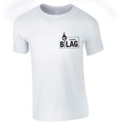 B-LAG Skateboards T-Shirt Lit Small Chest Weiss