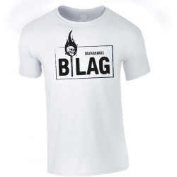 B-LAG Skateboards T-Shirt Lit White