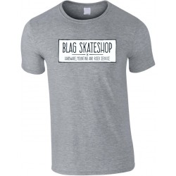 B-LAG Skateboards T-Shirt Shop Sign Big Bright Grey