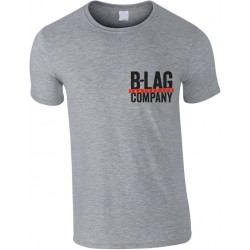 B-LAG Skateboards T-Shirt Company Logo BK-R Grey Small Chest